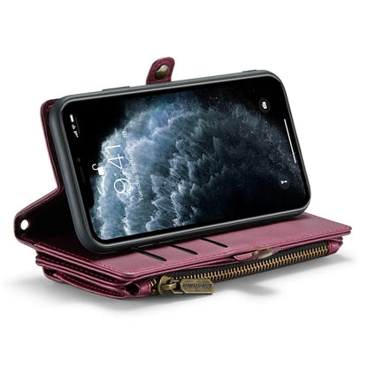 CASEME C36 Series For iPhone 11 Pro Max Crossbody Case RFID Blocking Leather Phone Cover Zipper Wallet