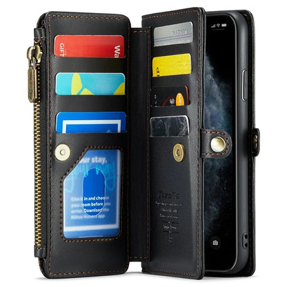 CASEME C36 Series For iPhone 11 Pro Max Crossbody Case RFID Blocking Leather Phone Cover Zipper Wallet