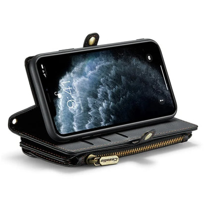 CASEME C36 Series For iPhone 11 Pro Max Crossbody Case RFID Blocking Leather Phone Cover Zipper Wallet