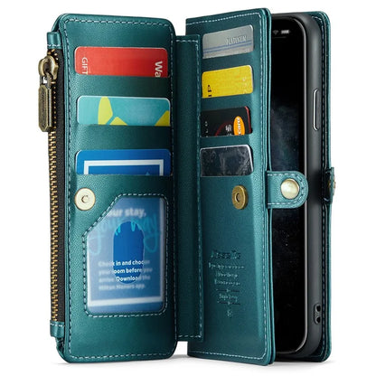 CASEME C36 Series For iPhone 11 Pro Max Crossbody Case RFID Blocking Leather Phone Cover Zipper Wallet