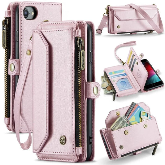 CASEME C36 Series For iPhone 6 / 6s / 7 / 8 / SE (2020) / SE (2022) Case Leather Handbag Phone Cover RFID Blocking