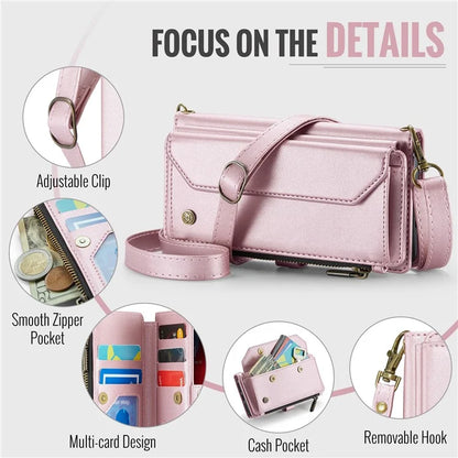 CASEME C36 Series For iPhone 6 / 6s / 7 / 8 / SE (2020) / SE (2022) Case Leather Handbag Phone Cover RFID Blocking