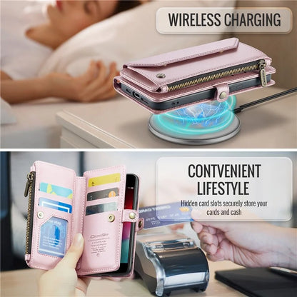 CASEME C36 Series For iPhone 6 / 6s / 7 / 8 / SE (2020) / SE (2022) Case Leather Handbag Phone Cover RFID Blocking