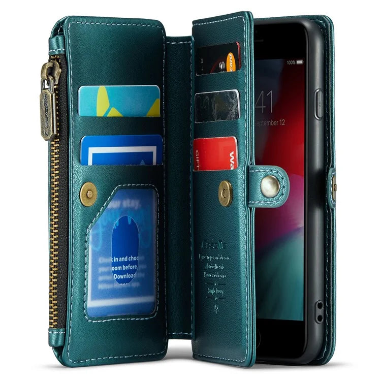 CASEME C36 Series For iPhone 6 / 6s / 7 / 8 / SE (2020) / SE (2022) Case Leather Handbag Phone Cover RFID Blocking