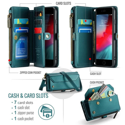 CASEME C36 Series For iPhone 6 / 6s / 7 / 8 / SE (2020) / SE (2022) Case Leather Handbag Phone Cover RFID Blocking