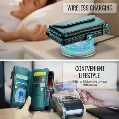 CASEME C36 Series For iPhone 6 / 6s / 7 / 8 / SE (2020) / SE (2022) Case Leather Handbag Phone Cover RFID Blocking