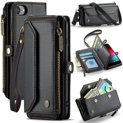 CASEME C36 Series For iPhone 6 / 6s / 7 / 8 / SE (2020) / SE (2022) Case Leather Handbag Phone Cover RFID Blocking