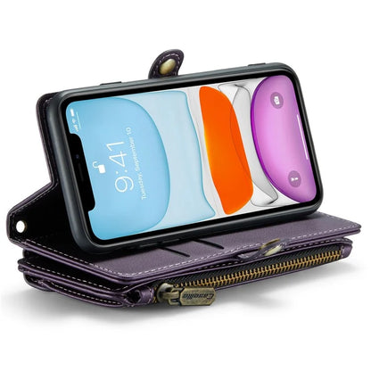 CASEME C36 Series For iPhone 11 Case Wallet Flip PU Leather Phone Cover with Wrist Strap / Shoulder Strap