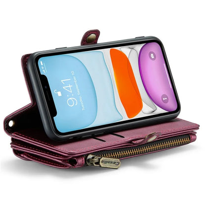 CASEME C36 Series For iPhone 11 Case Wallet Flip PU Leather Phone Cover with Wrist Strap / Shoulder Strap