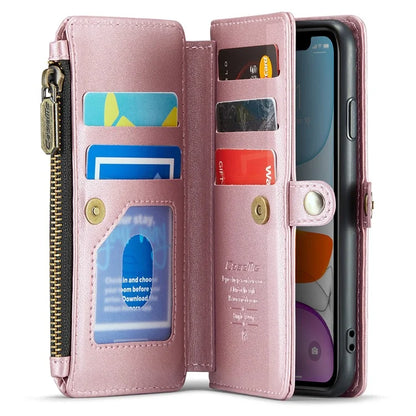 CASEME C36 Series For iPhone 11 Case Wallet Flip PU Leather Phone Cover with Wrist Strap / Shoulder Strap