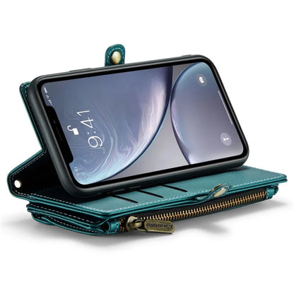 CASEME C36 Series For iPhone XR Case Zipper Handbag Purse RFID Blocking PU Leather Phone Cover