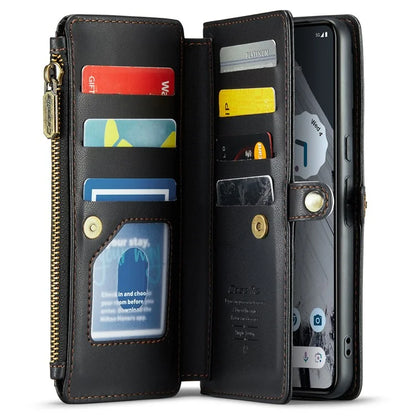 CASEME C36 Series For Google Pixel 8 Pro Case PU Leather Phone Cover Zipper Pocket Handbag RFID Blocking