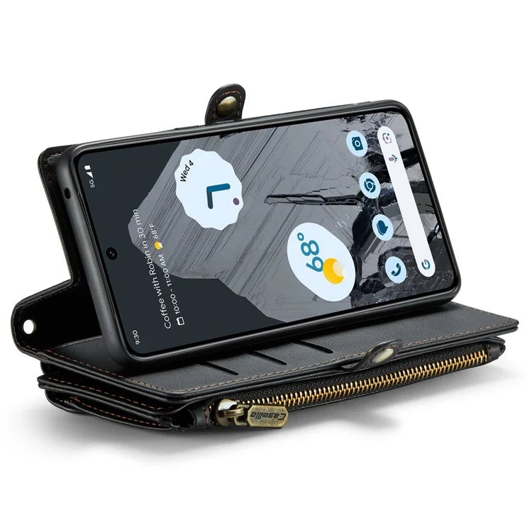 CASEME C36 Series For Google Pixel 8 Pro Case PU Leather Phone Cover Zipper Pocket Handbag RFID Blocking