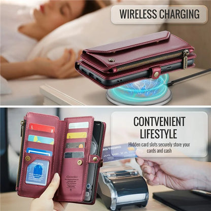 CASEME C36 Series For Google Pixel 8 Pro Case PU Leather Phone Cover Zipper Pocket Handbag RFID Blocking
