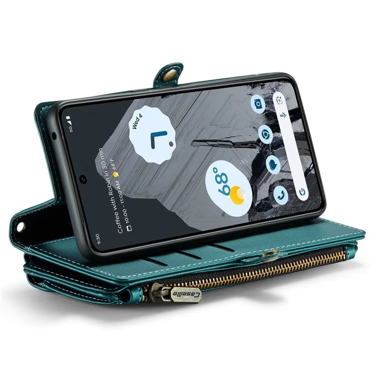 CASEME C36 Series For Google Pixel 8 Pro Case PU Leather Phone Cover Zipper Pocket Handbag RFID Blocking