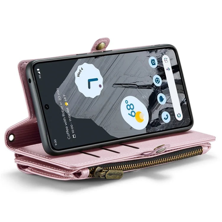 CASEME C36 Series For Google Pixel 8 Pro Case PU Leather Phone Cover Zipper Pocket Handbag RFID Blocking
