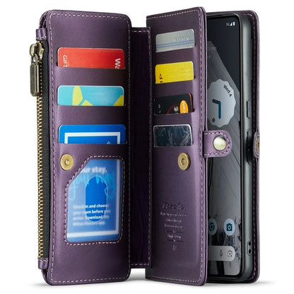 CASEME C36 Series For Google Pixel 8 Pro Case PU Leather Phone Cover Zipper Pocket Handbag RFID Blocking