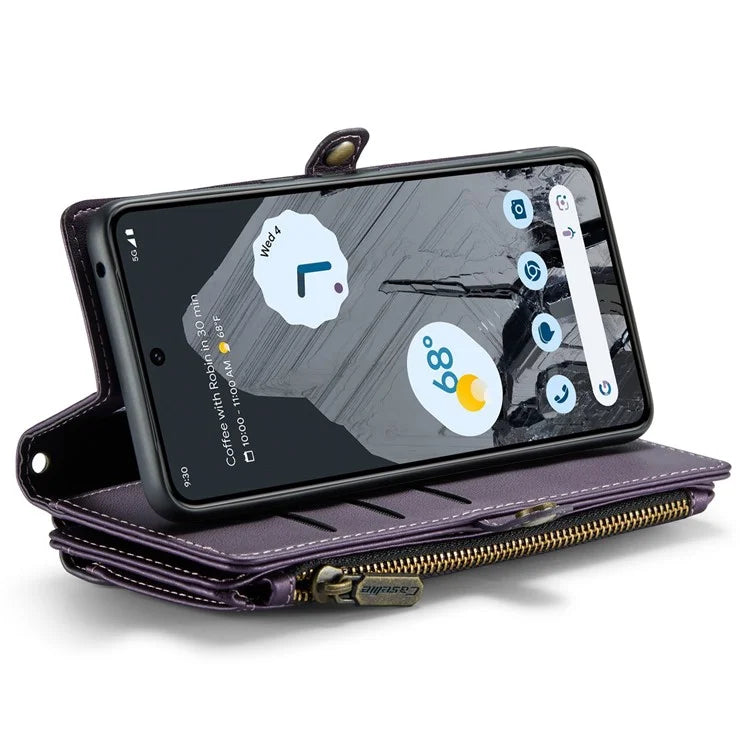 CASEME C36 Series For Google Pixel 8 Pro Case PU Leather Phone Cover Zipper Pocket Handbag RFID Blocking