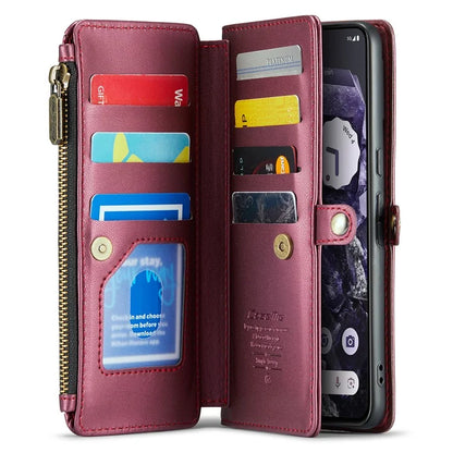 CASEME C36 Series For Google Pixel 8 Crossbody Case PU Leather Phone Cover Wallet RFID Blocking Protection