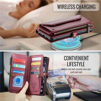 CASEME C36 Series For Google Pixel 8 Crossbody Case PU Leather Phone Cover Wallet RFID Blocking Protection