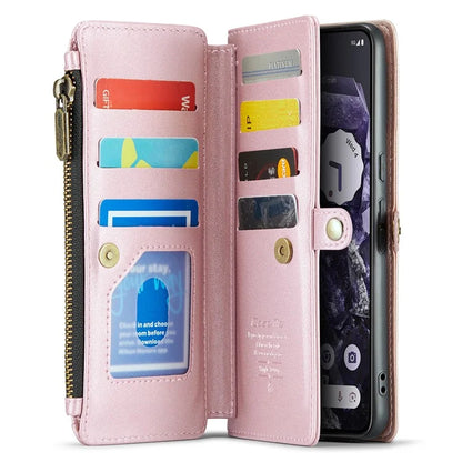 CASEME C36 Series For Google Pixel 8 Crossbody Case PU Leather Phone Cover Wallet RFID Blocking Protection