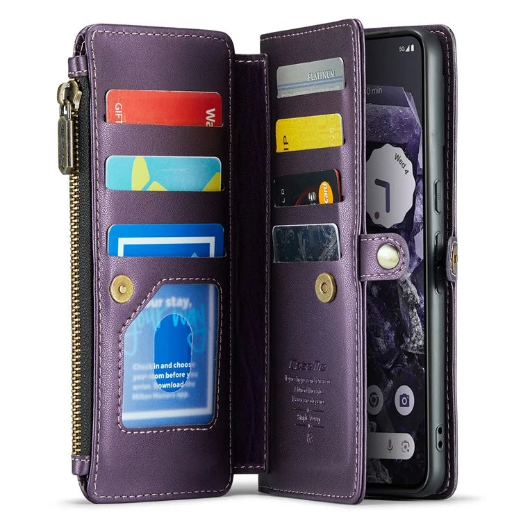 CASEME C36 Series For Google Pixel 8 Crossbody Case PU Leather Phone Cover Wallet RFID Blocking Protection