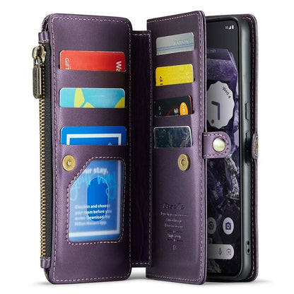 CASEME C36 Series For Google Pixel 8 Crossbody Case PU Leather Phone Cover Wallet RFID Blocking Protection