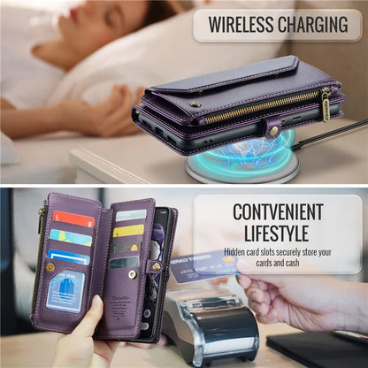 CASEME C36 Series For Google Pixel 8 Crossbody Case PU Leather Phone Cover Wallet RFID Blocking Protection