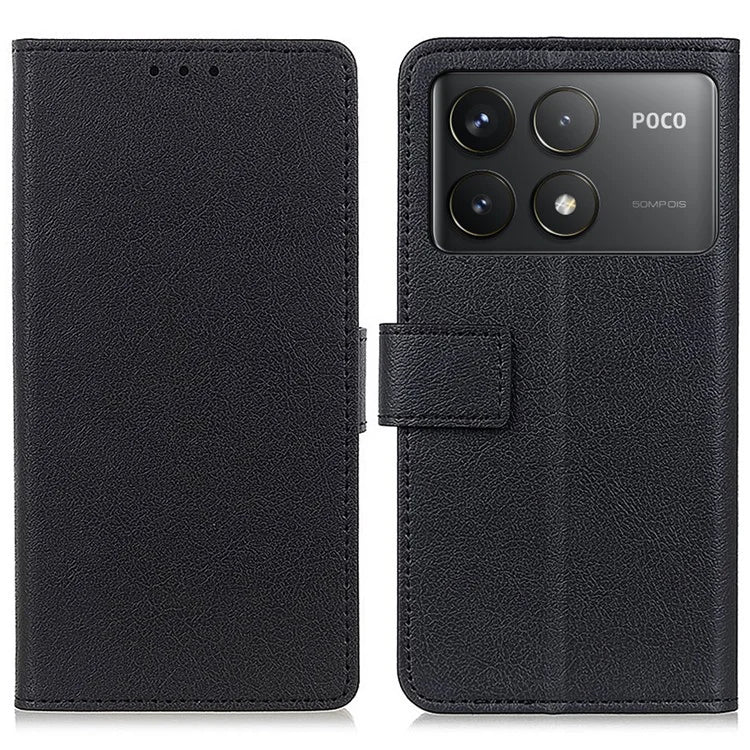For Xiaomi Poco F6 Pro 5G / K70 5G / K70 Pro 5G Case Stand Textured PU Leather Phone Cover