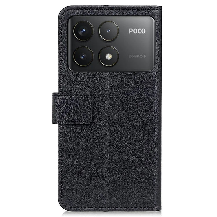 For Xiaomi Poco F6 Pro 5G / K70 5G / K70 Pro 5G Case Stand Textured PU Leather Phone Cover