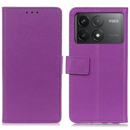 For Xiaomi Poco F6 Pro 5G / K70 5G / K70 Pro 5G Case Stand Textured PU Leather Phone Cover