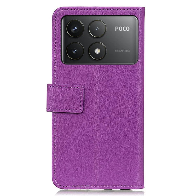 For Xiaomi Poco F6 Pro 5G / K70 5G / K70 Pro 5G Case Stand Textured PU Leather Phone Cover