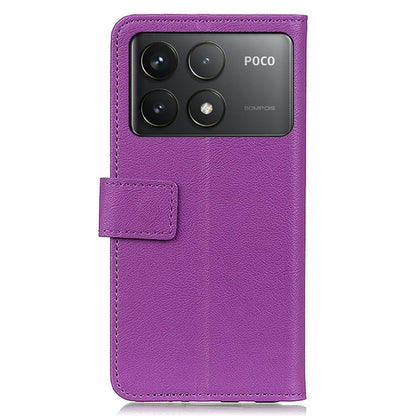 For Xiaomi Poco F6 Pro 5G / K70 5G / K70 Pro 5G Case Stand Textured PU Leather Phone Cover