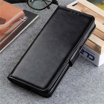 For Xiaomi Poco F6 5G / Turbo 3 5G Case Crazy Horse Texture PU Leather Stand Phone Cover