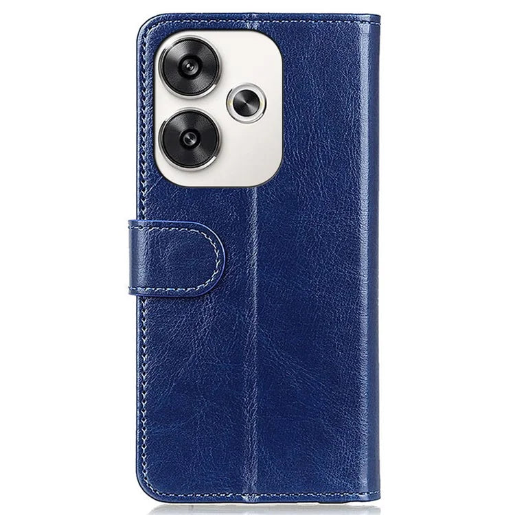 For Xiaomi Poco F6 5G / Turbo 3 5G Case Crazy Horse Texture PU Leather Stand Phone Cover