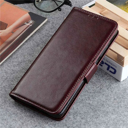 For Xiaomi Poco F6 5G / Turbo 3 5G Case Crazy Horse Texture PU Leather Stand Phone Cover