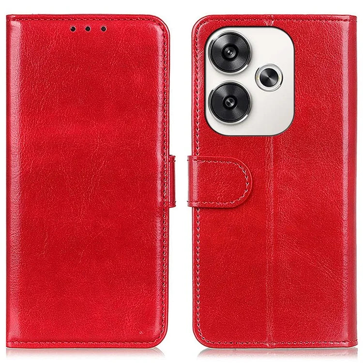 For Xiaomi Poco F6 5G / Turbo 3 5G Case Crazy Horse Texture PU Leather Stand Phone Cover