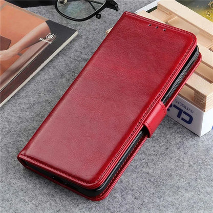 For Xiaomi Poco F6 5G / Turbo 3 5G Case Crazy Horse Texture PU Leather Stand Phone Cover