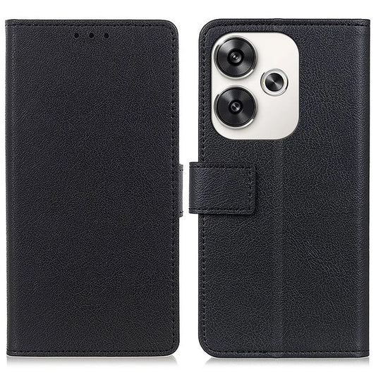 For Xiaomi Poco F6 5G / Turbo 3 5G Stand Case Textured PU Leather Phone Cover