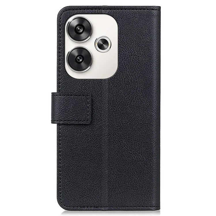 For Xiaomi Poco F6 5G / Turbo 3 5G Stand Case Textured PU Leather Phone Cover