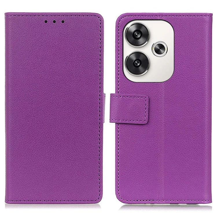 For Xiaomi Poco F6 5G / Turbo 3 5G Stand Case Textured PU Leather Phone Cover