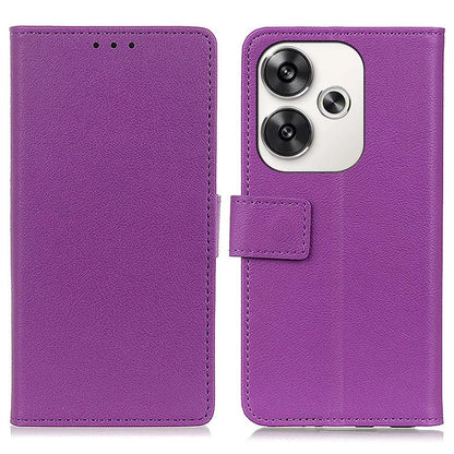 For Xiaomi Poco F6 5G / Turbo 3 5G Stand Case Textured PU Leather Phone Cover