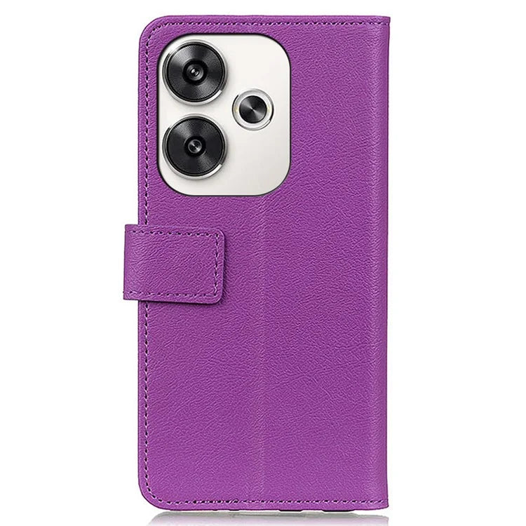 For Xiaomi Poco F6 5G / Turbo 3 5G Stand Case Textured PU Leather Phone Cover