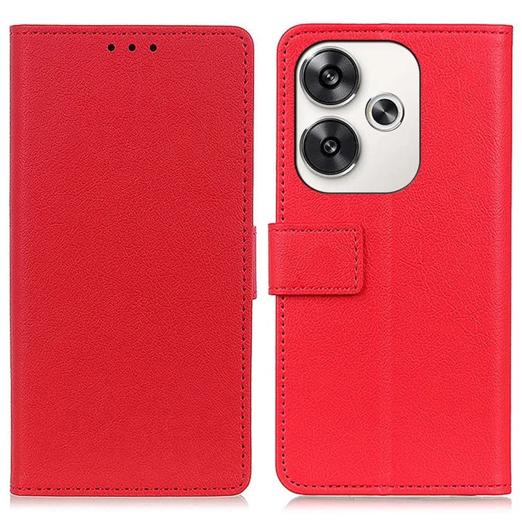 For Xiaomi Poco F6 5G / Turbo 3 5G Stand Case Textured PU Leather Phone Cover