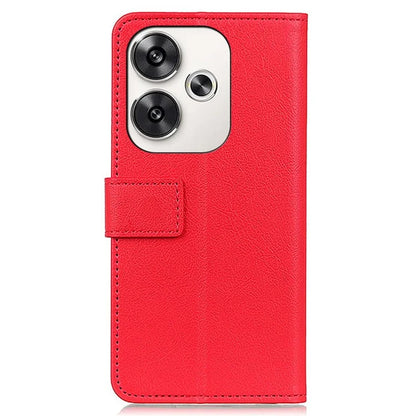 For Xiaomi Poco F6 5G / Turbo 3 5G Stand Case Textured PU Leather Phone Cover