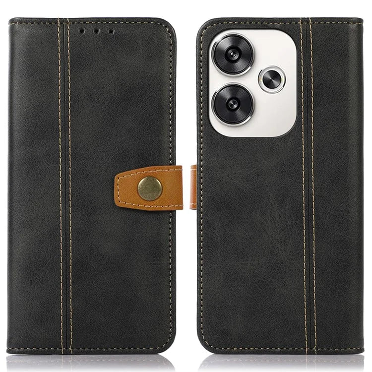 For Xiaomi Poco F6 5G / Redmi Turbo 3 5G Case Calf Texture Flip Leather Phone Cover