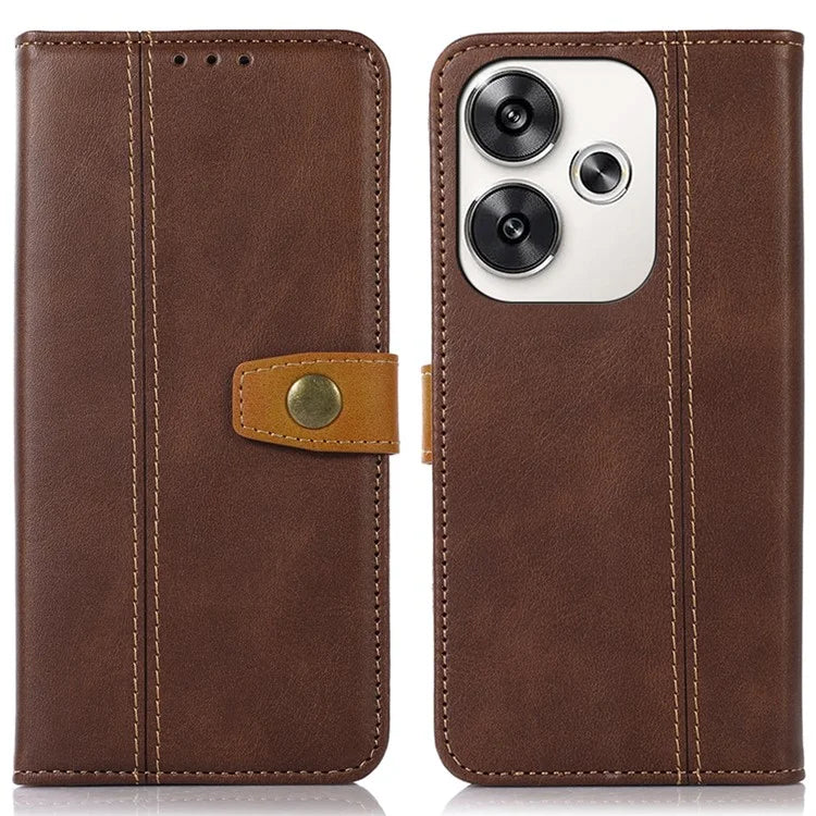 For Xiaomi Poco F6 5G / Redmi Turbo 3 5G Case Calf Texture Flip Leather Phone Cover