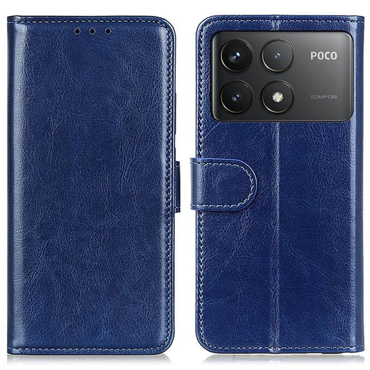 For Xiaomi Poco F6 Pro 5G / Redmi K70 5G / K70 Pro 5G Case Crazy Horse Texture PU Leather Phone Cover