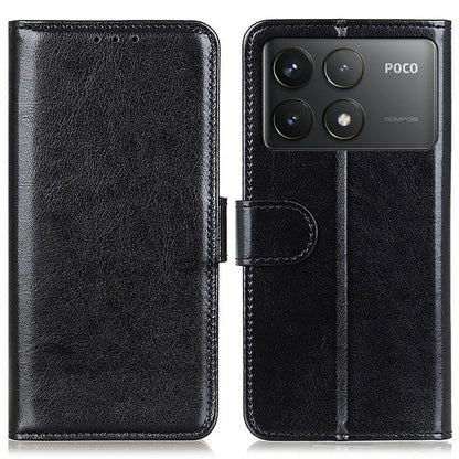 For Xiaomi Poco F6 Pro 5G / Redmi K70 5G / K70 Pro 5G Case Crazy Horse Texture PU Leather Phone Cover