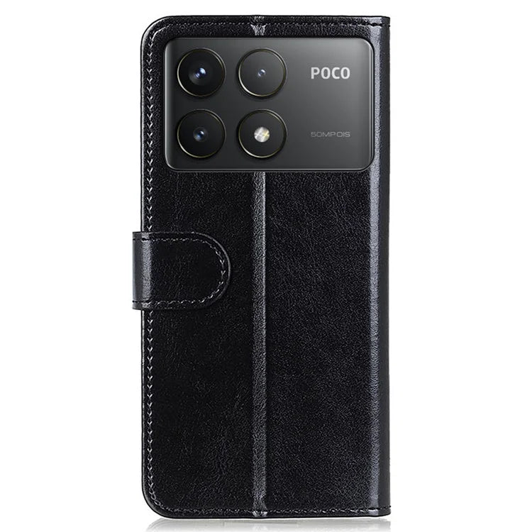 For Xiaomi Poco F6 Pro 5G / Redmi K70 5G / K70 Pro 5G Case Crazy Horse Texture PU Leather Phone Cover